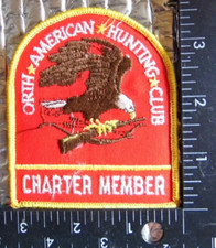 Vintage Patch ORTH American Hunting Club Charter Member FREE SHIPPING 