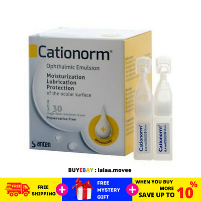 30's x 0.4ml CATIONORM Ophthalmic Emulsion Vial Eye Drops 