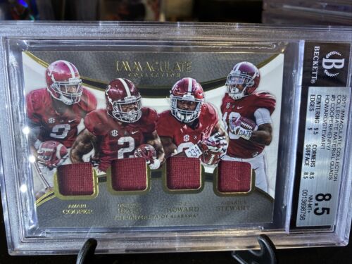 2017 Immaculate Quad, COOPER,DERRICK HENRY, HOWARD, STEWART/99 Alabama BGS 🔥 - Picture 2 of 9