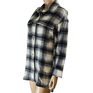 Banana Republic Women's Fleece Shirt Jacket NWT Oversized front