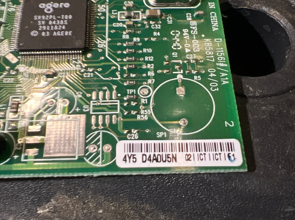 HP 56K DESKTOP FAX MODEM PCI - AGERE SYSTEMS P/N: 5187-5216 REV A - Image 2 of 4