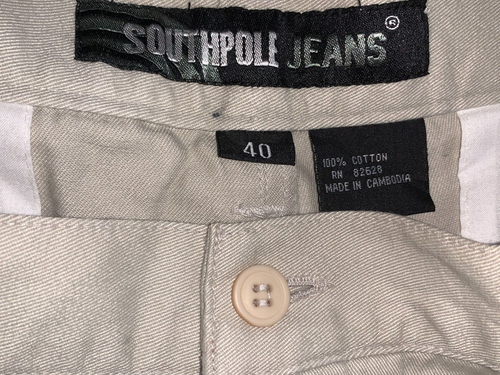 MENS KAKIBAGGY PANTS SOUTHPOLE SIZE 40 INSEAM 33" LEG OPENING 11" NEW + TAGS! - Picture 10 of 10