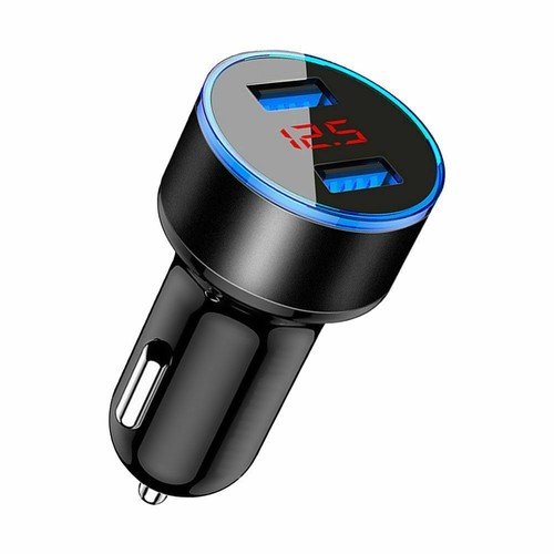 3.1A Plug LED Digital Voltmeter 2 USB Car Phone Charger Lighter Socket Adapter - Picture 17 of 17