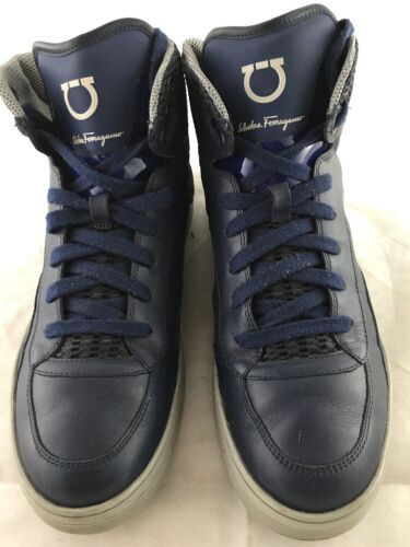 Salvatore Ferragamo Robert High Top Sneakers Size 8 D , $650 Retail - 第 1/12 張圖片