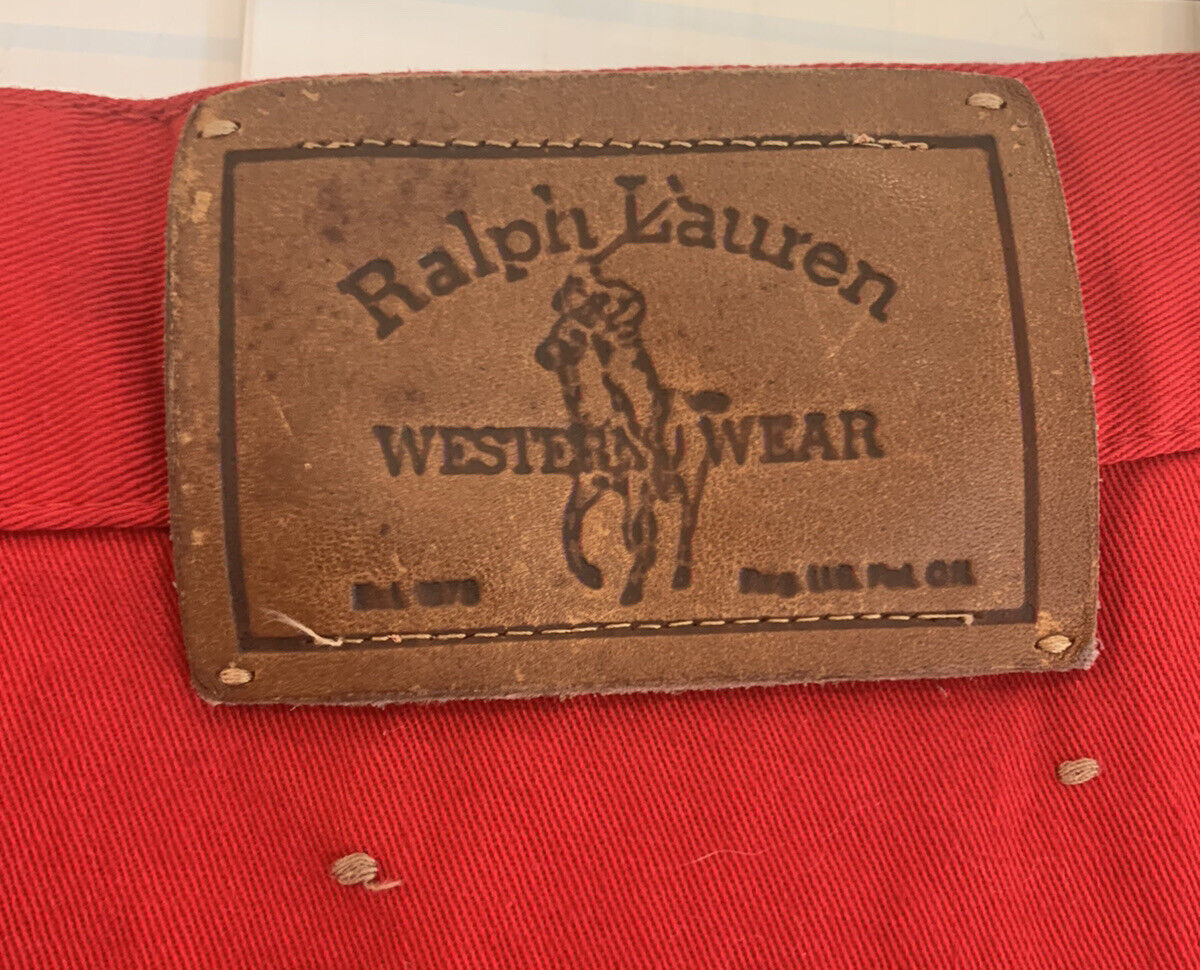 Vintage 70s Ralph Lauren Polo Western Wear Red De… - image 1