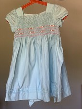 Janie and Jack Light Blue Smocked Dress Size 18-24m