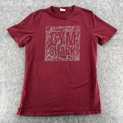Gymshark Mens Red Logo Short Sleeve Graphic T Shirt Size M