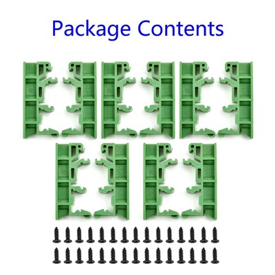 5 set DRG-01 PCB DIN 35 Rail Adapter Circuit Board Mounting Bracket Mount Holder