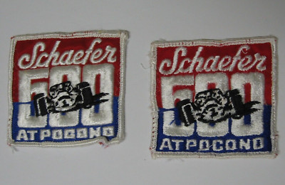 2- 1976 Schaefer 500 at Pocono Speedway Indy Car Patches Al Unser/Janet Guthrie