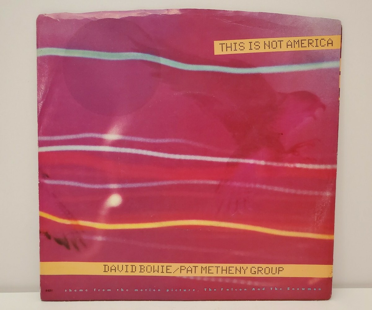 ミュージシャン Pat Metheny Group David Bowie Vintage DAVID BOWIE / Pat Metheny Group This Is Not America Vinyl 7