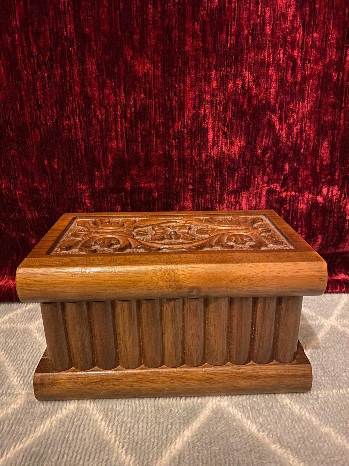 Wooden Carved Box Handmade Wooden Box eBay