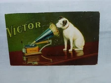 EARLY 1900'S VICTOR PHONOGRAPH ADVERTISING CARD - " STRAWBRIDGE & CLOTHIER "