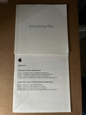2007 Apple Everything Mac Booklet User Technical Manual Guide, Set Up ...
