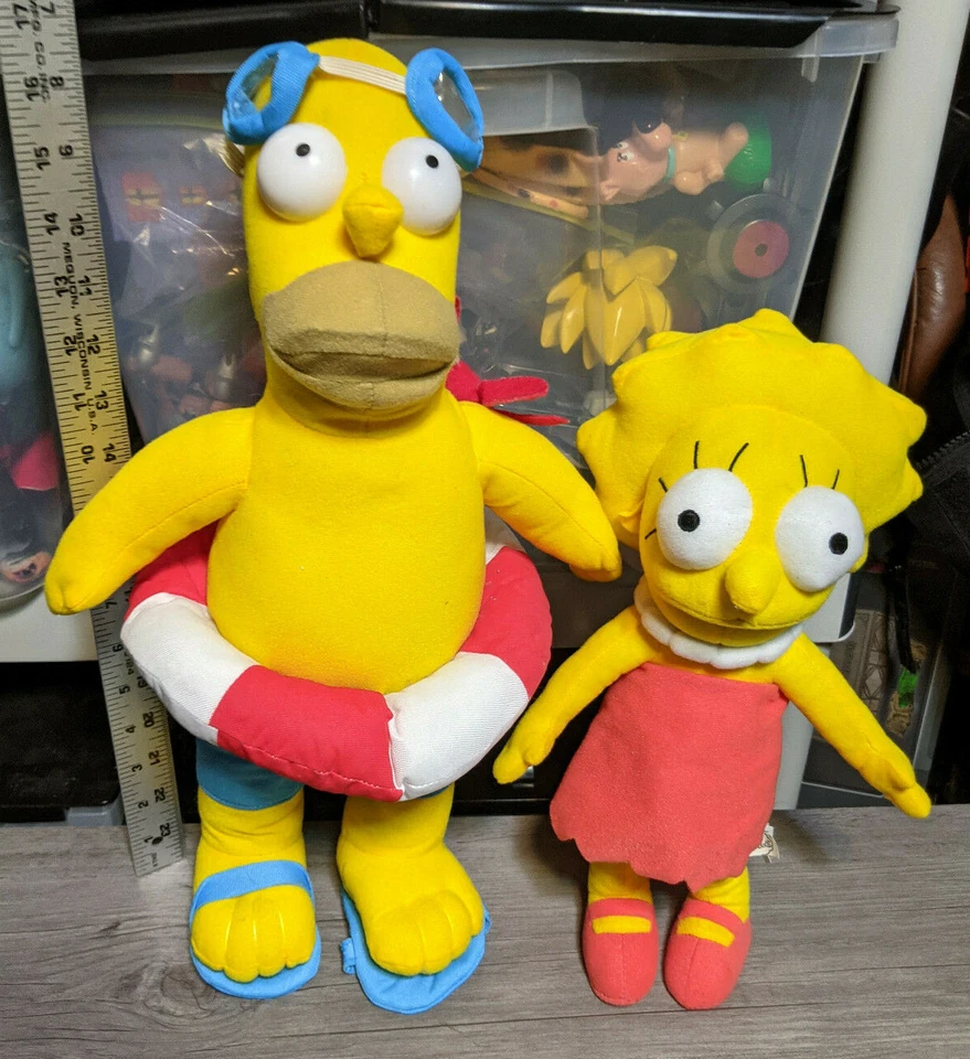 18-дюймовая плюшевая кукла Beach Homer Simpson & 13-дюймовая Lisa фигурки игрушек The Simpsons - Изображение 2 из 3