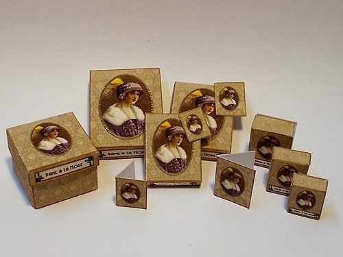 Dolls house printed KIT - Dame a La mode perfume,toiletry boxes - Picture 3 of 5