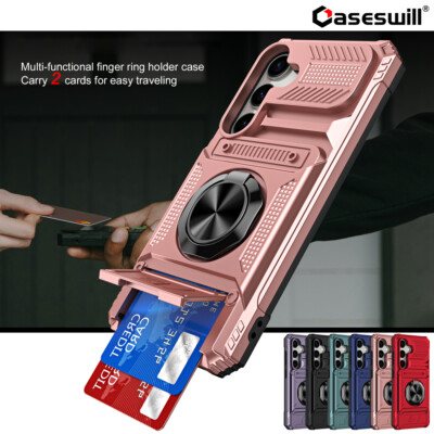 For Boost Celero 5G / 5G+ Plus 2024 Card Holder Shockproof Ring Stand Case Cover