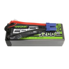 Ovonic 11.1V 50C 3S 5200mAh Lipo Battery EC5 For Arrma Losi RC Car Truck Buggy