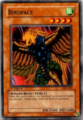 Birdface PGD-005 Yu-Gi-Oh! Card Moderate Play 1st Edition