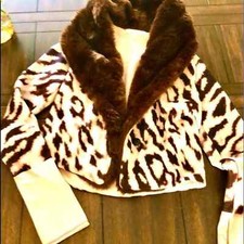 Faux Fur Animal Print Jacket
