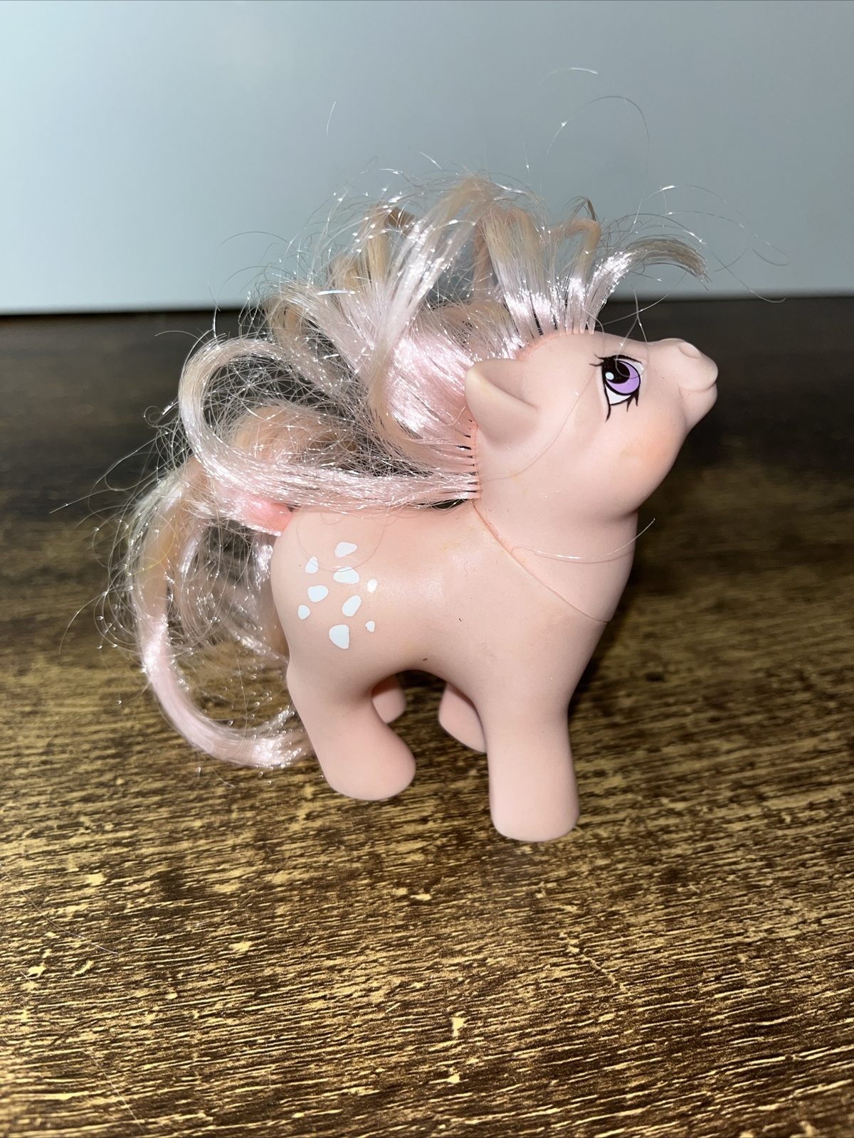 Vintage G1 My Little Pony Baby Cotton Candy Pink With Pink Hair 1984