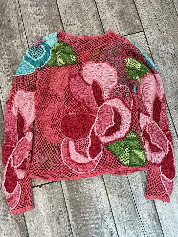 Vintage Marisa Christina Colorful Cardigan Sweater Sz Small - Image 2 of 4