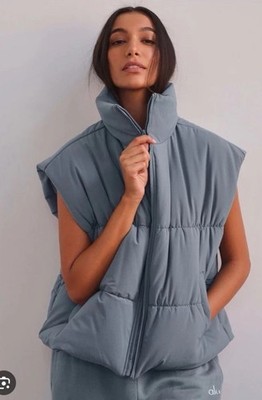 alo Incline Puffer Vest Steel Grey Size XS | eBay
