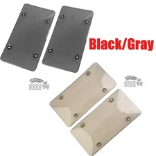 2PCS License Plate Bumper Cover, Protect Car Paint, Easy Install Universal Frame