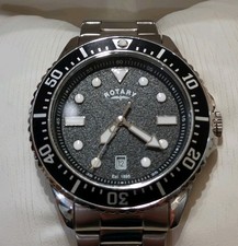 Rotary Watch Classic Submariner Black Dial Stainless Steel Bracelet GB00632/04