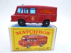 VINTAGE MATCHBOX LESNEY No.57c LAND ROVER FIRE TRUCK IN ORIGINAL BOX 1966