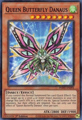 Queen Butterfly Danaus-Super Rare - 1st Edition - PHHY-EN094 - Photon Hyperno...