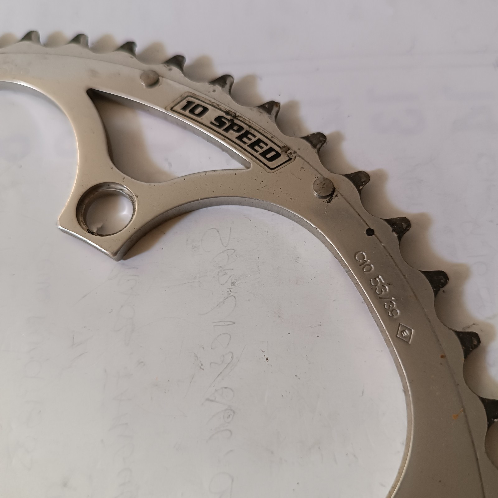 Corona Campagnolo Record 53T 10 speed Per Bici Da Corsa foto 2