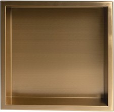 ALFI brand ABNP1616 16" Stainless Steel Recessed Shower Shelf - Gold