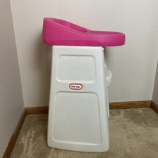 VTG 24  Tall Little Tikes Doll High Chair Hot Pink  White Child Size Free Ship
