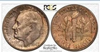 1947-D Roosevelt Dime Pcgs MS/66 Gold Shield Mint Set Toning