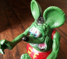 Ed Big Daddy Roth Rat Fink CAST METAL 12" Figure Figurine Statue Monster Hot Rod