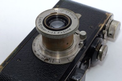 Leica I (A) 4 digits serial camera. Circa 1927. Nickel Elmar 5cm