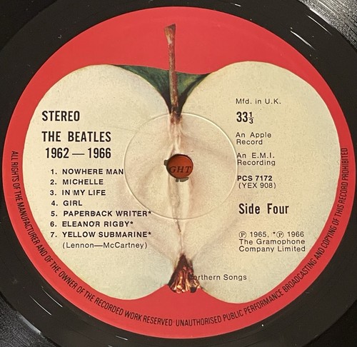 THE BEATLES : Red 2 x Double Album : apple 🍏 1962 -66 original compilation - Picture 11 of 11