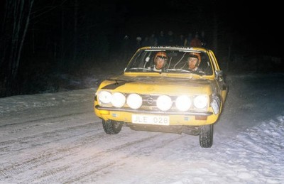 Anders Kullang Claes Goran Andersson Opel Ascona Swedish Rally on - Old Photo 1