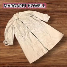 MARGARET HOWELL Cotton Fly Front Coat Beige Size L MH0326667