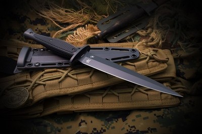 Spartan Blades George Raider Fixed Dagger 7'' SK5 Steel Blade Black Nylon Handle