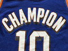 Champion Ultra Marine 1919 Blue Orange #19 Basketball Manny Jersey Adult XL Rare — photo 4