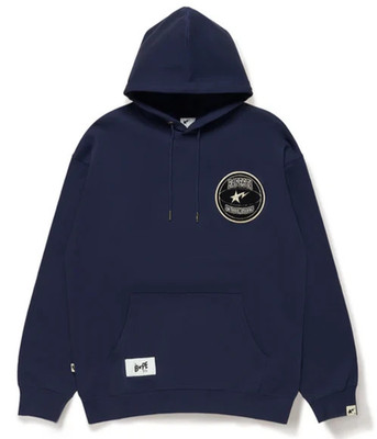 A Bathing Ape ''BAPE x Stadium Goods'' Fleece Pullover Hoodie Navy Size M