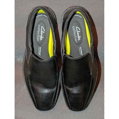 Clarks Collection Bolton Free II Black Leather Loafers Men's Size 8 M