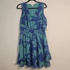 Nine West Smocked Waist Mini Dress Sz L