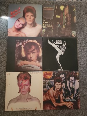 LOT 6 DAVID BOWIE 12'' LP's Diamond Ziggy Who Sold Aladdin Pinups Young EX/VG+