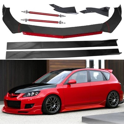 Front Bumper Rear Lip Spoiler Splitters Carbon Body Kits For Mazda 3 5 6 Sport
