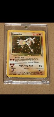 Pokémon - Hitmonlee 7/62 - Fossil Holo Rare - 1999 - Case Included