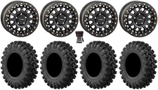 System 3 SB-6 15" Wheels Bk (6+1) 37" MotoRavageXL Tires RZR Turbo R & Pro R