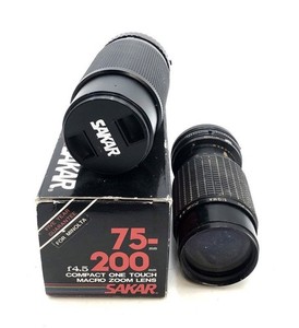 Vintage Sigma 70-210mm Canon FD & Sakar 75-200mm Minolta MD 2 Piece Lens Lot