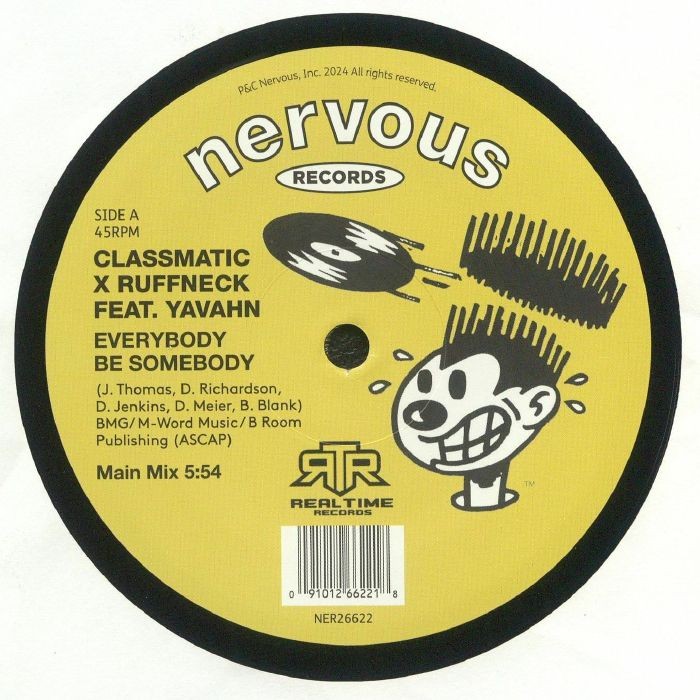 CLASSMATIC vs RUFFNECK feat YAVAHN - Everybody Be Somebody - Vinyl (12"")